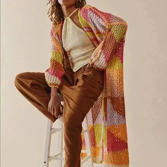Free People Sweaters - NWT Free People Chasing Rainbows Cardi size XS/S